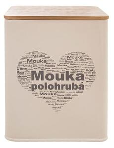 Plechová dóza SRDCE na polohrubou mouku
