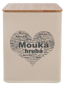 Plechová dóza SRDCE na hrubou mouku