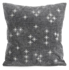 VÁNOČNÍ DEKORAČNÍ POVLAK NA POLŠTÁŘ SHINE 45X45 CM GRAFITOVÝ