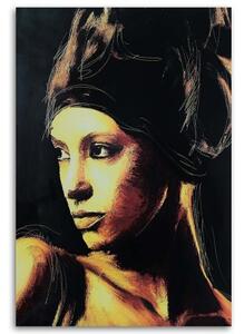 Obraz na plátně Africká žena Brown - 80x120 cm