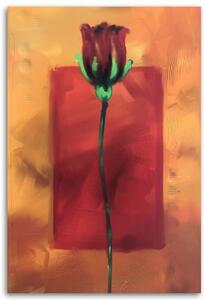 Obraz na plátně Rose Flower Červená příroda - 40x60 cm