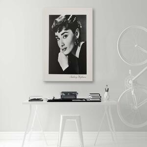 Obraz na plátně Portrét Audrey Hepburn - 40x60 cm