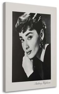 Obraz na plátně Portrét Audrey Hepburn - 40x60 cm