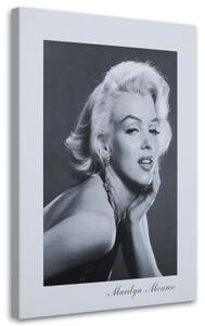 Obraz na plátně Marilyn Monroe černobílá - 80x120 cm