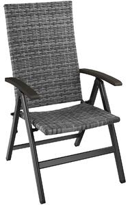 Tectake 404572 zahradní židle ratanová melbourne - šedá
