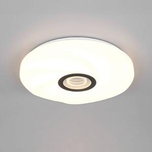 Reality Leuchten LED stropní svítidlo Sano, bílé, Ø 39 cm, dálkové ovládání, stmívatelný, Bílá / opál, Obývací pokoj / jídelna, Plast, Moderní