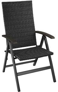 Tectake 404570 zahradní židle ratanová melbourne - černá