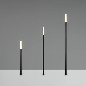 Reality Leuchten LED svítidlo na zem STICK, černé, 3 žárovky, IP44, zástrčka, Černá, kov, Moderní