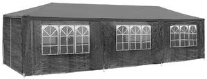 Tectake 404875 skládací pavilon elasa 9x3m s 8 bočními stěnami - šedá