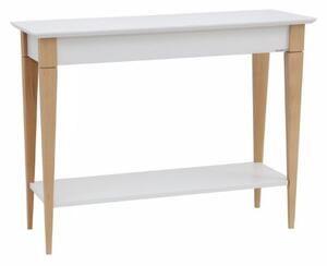 Konzolový stolek MIMO s policí - 105x35 cm bílý
