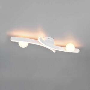 Trio Lighting LED stropní svítidlo Napoli, bílá matná, délka 70 cm, kov, stmívatelný, Bílá / opál, Obývací pokoj / jídelna, kov, Moderní