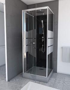 Kompletní sprcha MARWELL Kompletní sprcha Dusy 70 x 70 x 225 cm - kompletní sada včetně sprchové vaničky a baterie - kulatá sprcha s předním vstupem