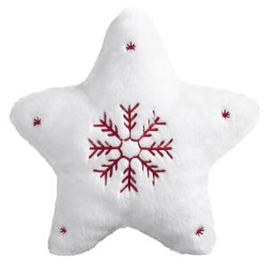 VÁNOČNÍ DEKORAČNÍ POLŠTÁŘ SNOWFLAKE2 36X36 CM BÍLÝ