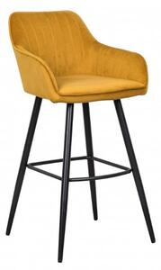 Barová židle Arturina hořčicově žlutá