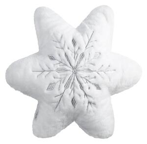 VÁNOČNÍ DEKORAČNÍ POLŠTÁŘ SNOWFLAKE1 43X43 CM BÍLÝ