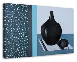 Obraz na plátně Zátiší Džbán modrý - 60x40 cm