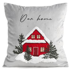 VÁNOČNÍ DEKORAČNÍ POVLAK NA POLŠTÁŘ OUR HOME 45X45 CM VZOROVANÝ