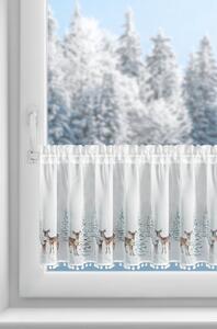 KRÁTKÁ VÁNOČNÍ ZÁCLONA NA PÁSCE XMAS18 150X40 CM VZOROVANÁ