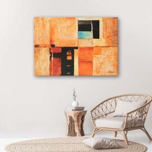 Obraz na plátně Abstraktní oranžová - 90x60 cm