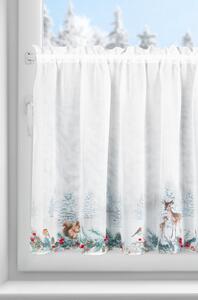 KRÁTKÁ VÁNOČNÍ ZÁCLONA NA PÁSCE XMAS19 150X70 CM VZOROVANÁ
