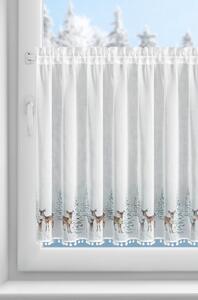 KRÁTKÁ VÁNOČNÍ ZÁCLONA NA PÁSCE XMAS18 150X70 CM VZOROVANÁ