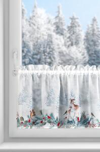 KRÁTKÁ VÁNOČNÍ ZÁCLONA NA PÁSCE XMAS19 150X40 CM VZOROVANÁ
