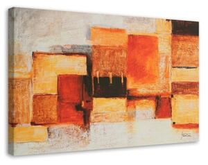 Obraz na plátně Abstraktní oranžová jako malovaná - 120x80 cm