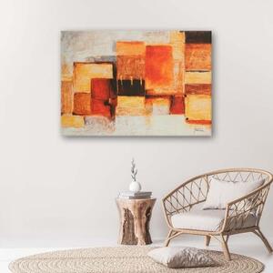Obraz na plátně Abstraktní oranžová jako malovaná - 60x40 cm