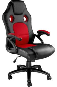 Tectake 403465 kancelářská židle tyson - černá/červená