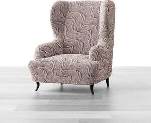 Bielastické potahy BRILLANTE hnědé křeslo ušák (š. 60 - 110 cm)