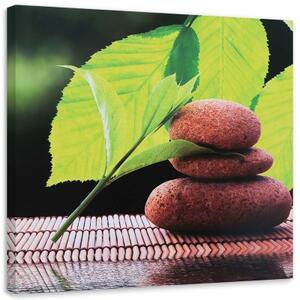 Obraz na plátně Lázeňské listy Zen Stones - 30x30 cm
