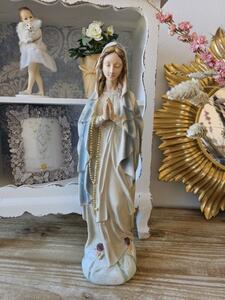 Modro-béžová dekorace soška panenky Marie - 11*8*35 cm