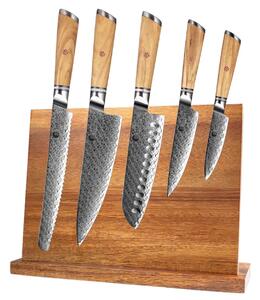 Kuchyňský set 5 nožů s magnetickým stojanem Olive