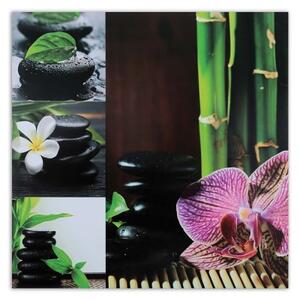 Obraz na plátně Zen Spa Orchid Bamboo - 40x40 cm