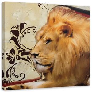Obraz na plátně Afrika Lev Zvířata - 30x30 cm