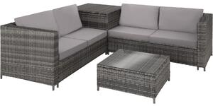Tectake 404625 zahradní ratanový nábytek siena - šedá/světle šedá