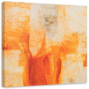 Obraz na plátně Oranžový abstrakt - 30x30 cm