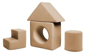 Dětská pěnová sestava PLAYSET - Hnědá