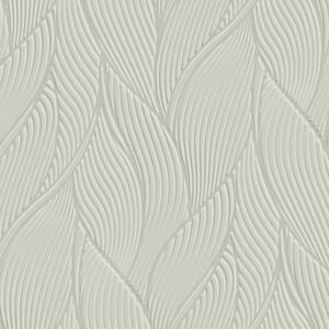 Luxusní šedo-stříbrná vliesová tapeta na zeď, listy, Z18907, Trussardi 7, Zambaiti Parati