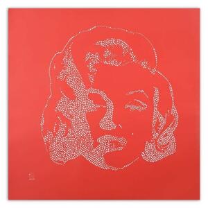 Obraz na plátně Marilyn Monroe Red - 50x50 cm