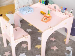 Dětský stolek EMMA s pastelkovníky - Béžová
