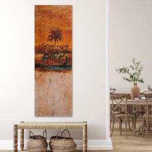 Obraz na plátně Palm Camel Desert - 30x90 cm