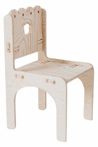 Židle EMMA ze dřeva do dětského pokoje - Šedá