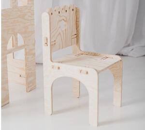 Židle EMMA ze dřeva do dětského pokoje - Béžová