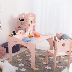 Dětský stolek EMMA s pastelkovníky + židle - Mátová