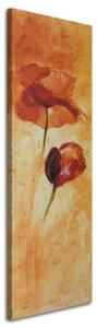 Obraz na plátně Červené máky Květina Akryl - 50x150 cm