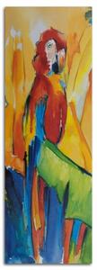 Obraz na plátně Barevní papoušci Ptáci - 50x150 cm