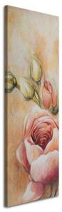 Obraz na plátně Růžové růže Přírodní květiny - 50x150 cm