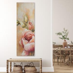 Obraz na plátně Růžové růže Přírodní květiny - 30x90 cm