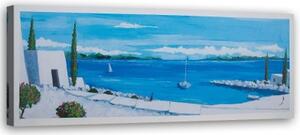Obraz na plátně Pláž Moře Krajina Modrá - 150x50 cm